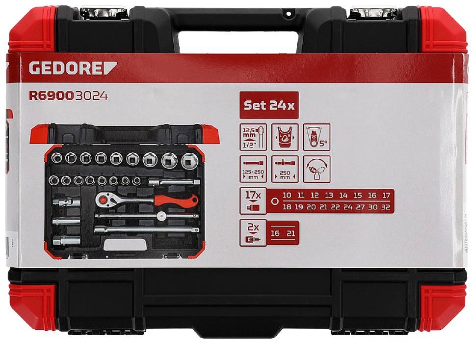 Gedore RED R69003024 Steckschlüsselsatz 24teilig 3300055