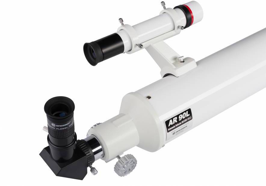 Bresser Optik Messier AR-90L/1200 EXOS-1/EQ4 Linsen-Teleskop Äquatorial Achromatisch Vergrößerung 30 bis 180 x