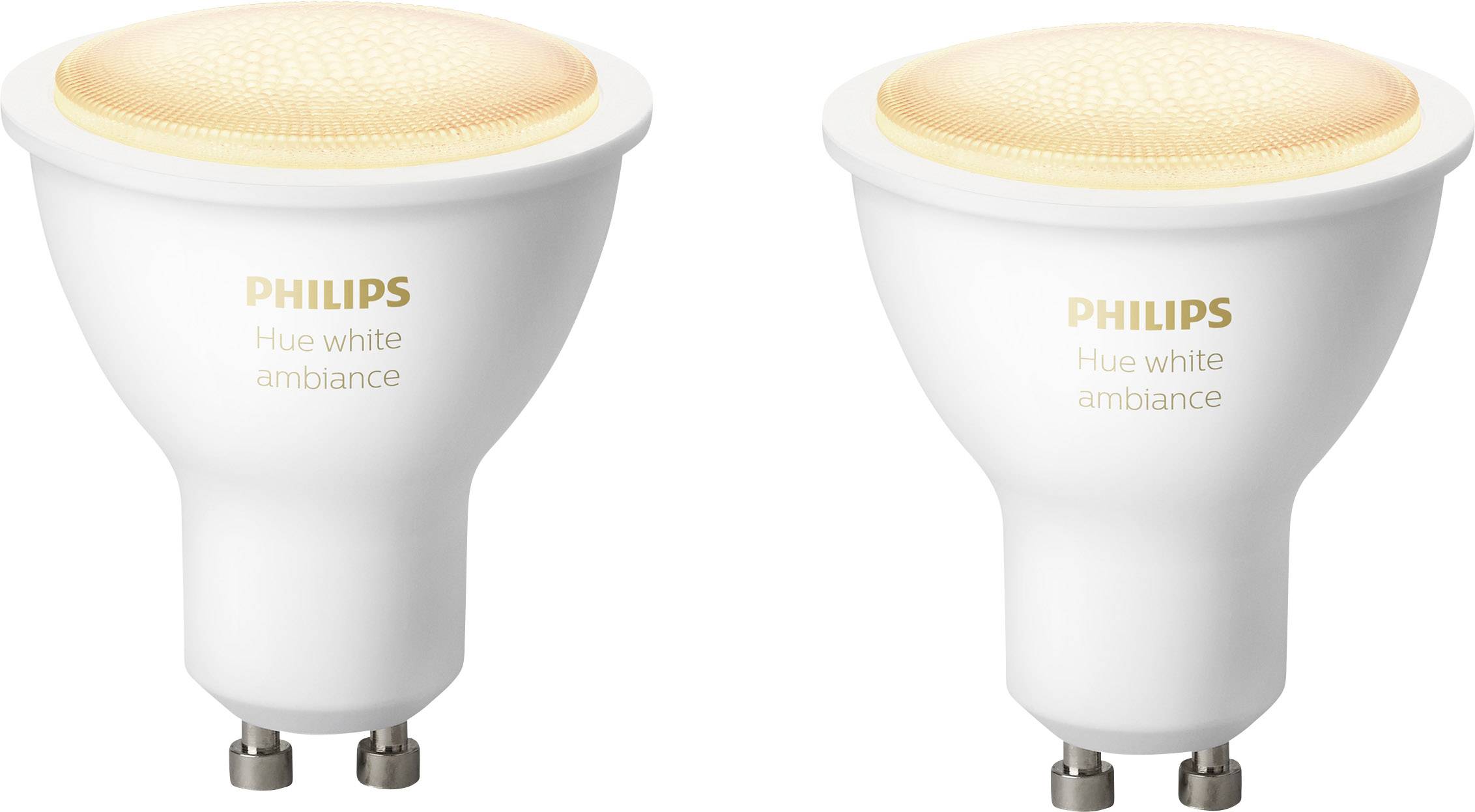 Philips LED LED-Leuchtmittel (2er-Set) 929001953303 EEK: G (A - G) White Ambiance GU10 Weiß