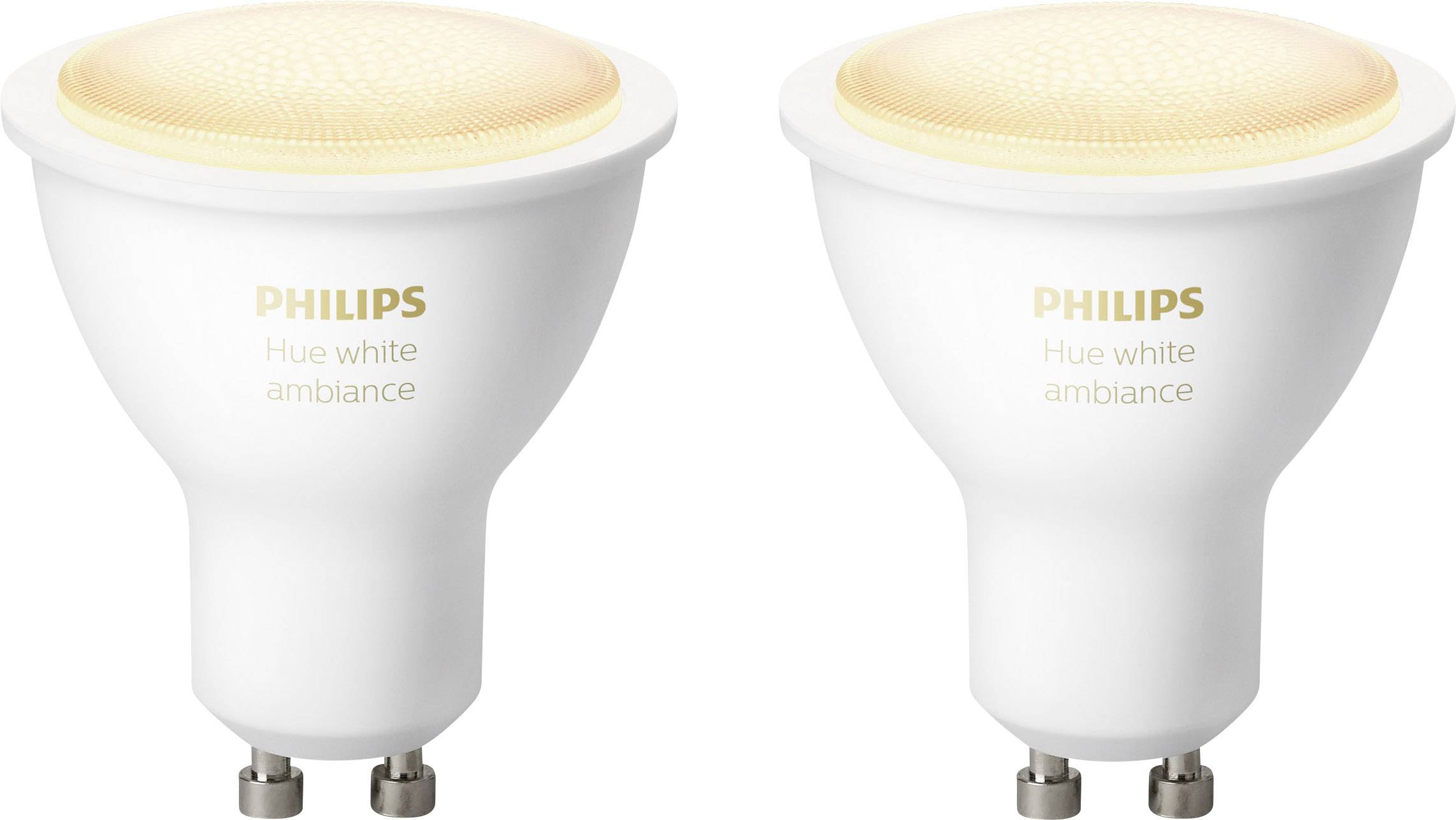 Philips LED LED-Leuchtmittel (2er-Set) 929001953303 EEK: G (A - G) White Ambiance GU10 Weiß