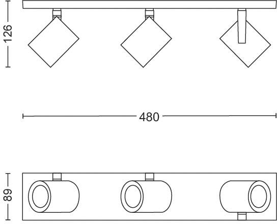 Philips LED Deckenstrahler 50623/48/P7 Argenta GU10 21 W RGBW