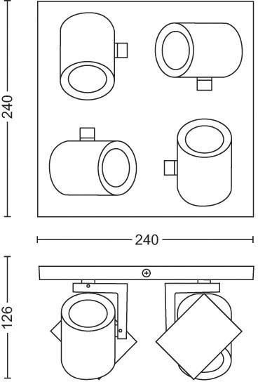 Philips Hue Deckenstrahler 50624/48/P7 Argenta GU10 28 W RGBW