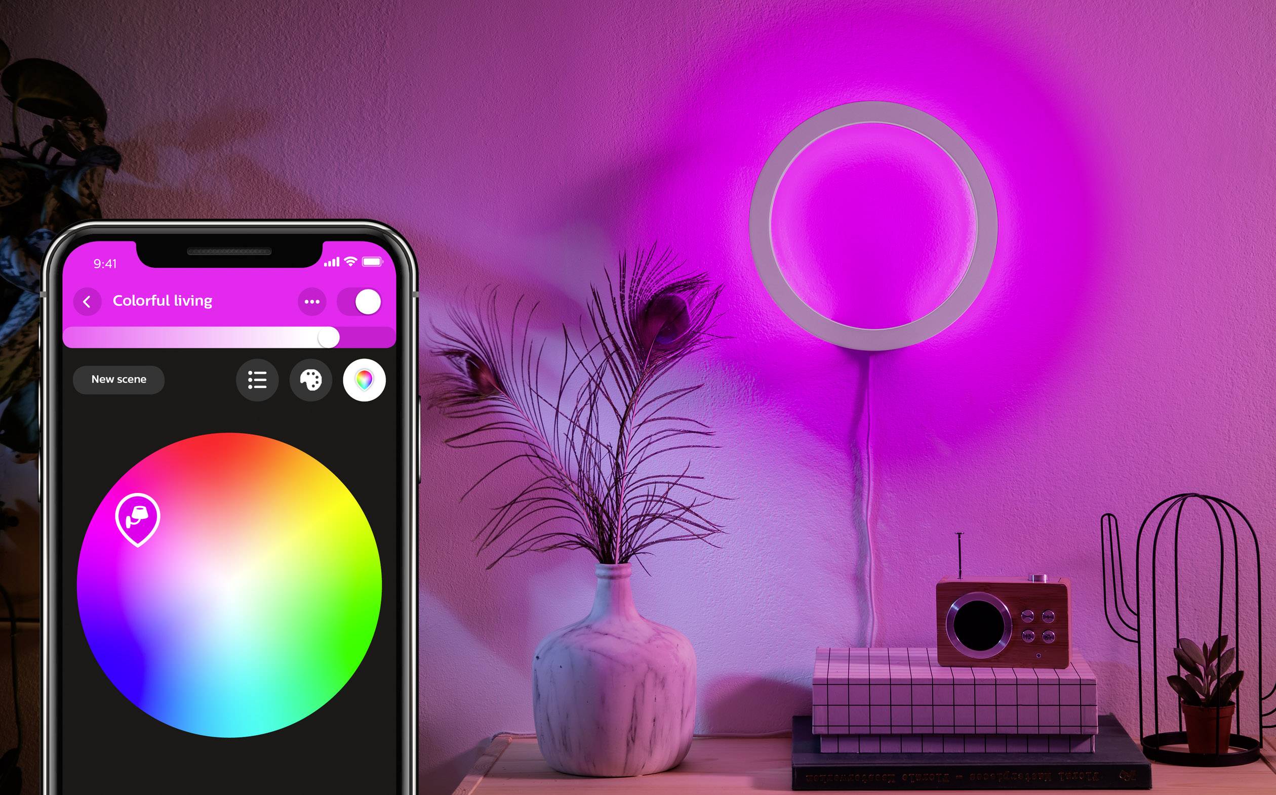 Philips Lighting Hue LED Decken- und Wandleuchte 40901/31/P9  Sana LED fest eingebaut 20 W RGBW