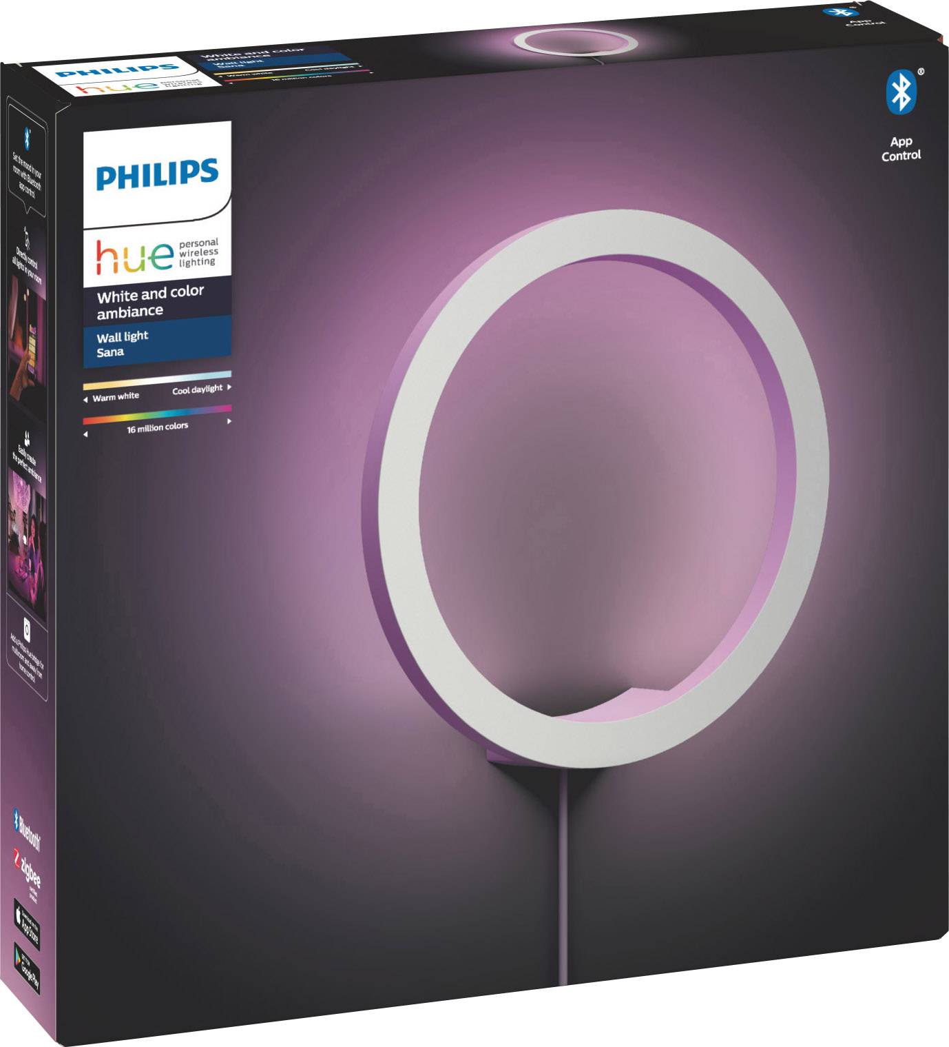 Philips Lighting Hue LED Decken- und Wandleuchte 40901/31/P9  Sana LED fest eingebaut 20 W RGBW