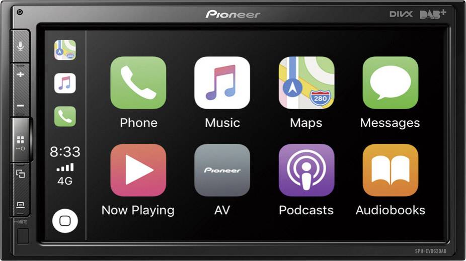 Pioneer SPH-EVO62DAB-UNI Moniceiver DAB+ Tuner, Bluetooth®-Freisprecheinrichtung, AppRadio, Anschluss für Rückfahrkamera