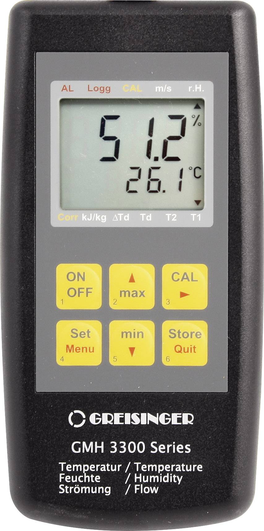 Greisinger GMH 3331 Luftfeuchtemessgerät (Hygrometer) 0 % rF 100 % rF