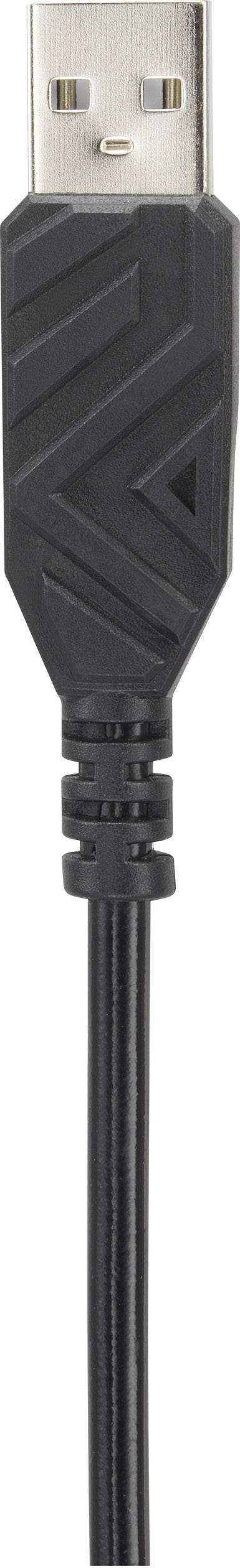 Renkforce Gaming Over Ear Headset kabelgebunden 7.1 Surround Schwarz Mikrofon-Stummschaltung, Lautstärkeregelung