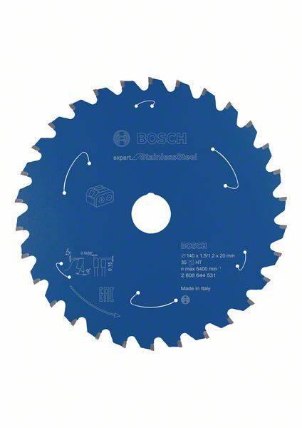 Bosch Accessories 2608644531 Kreissägeblatt 140 x 20mm Zähneanzahl: 30 1St.