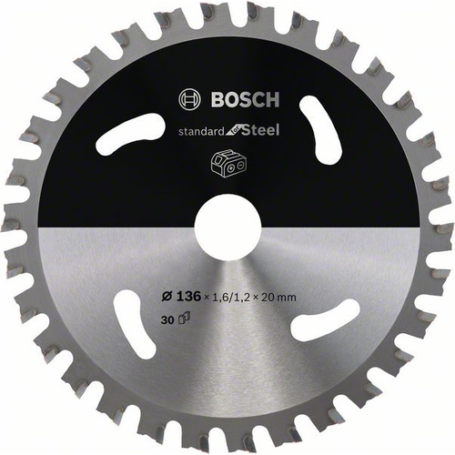 Bosch Accessories 2608837746 Kreissägeblatt 136 x 20 mm Zähneanzahl: 30 1 St.