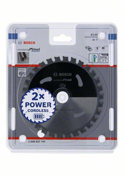 Bosch Accessories 2608837747 Kreissägeblatt 140 x 20mm Zähneanzahl: 30 1St.