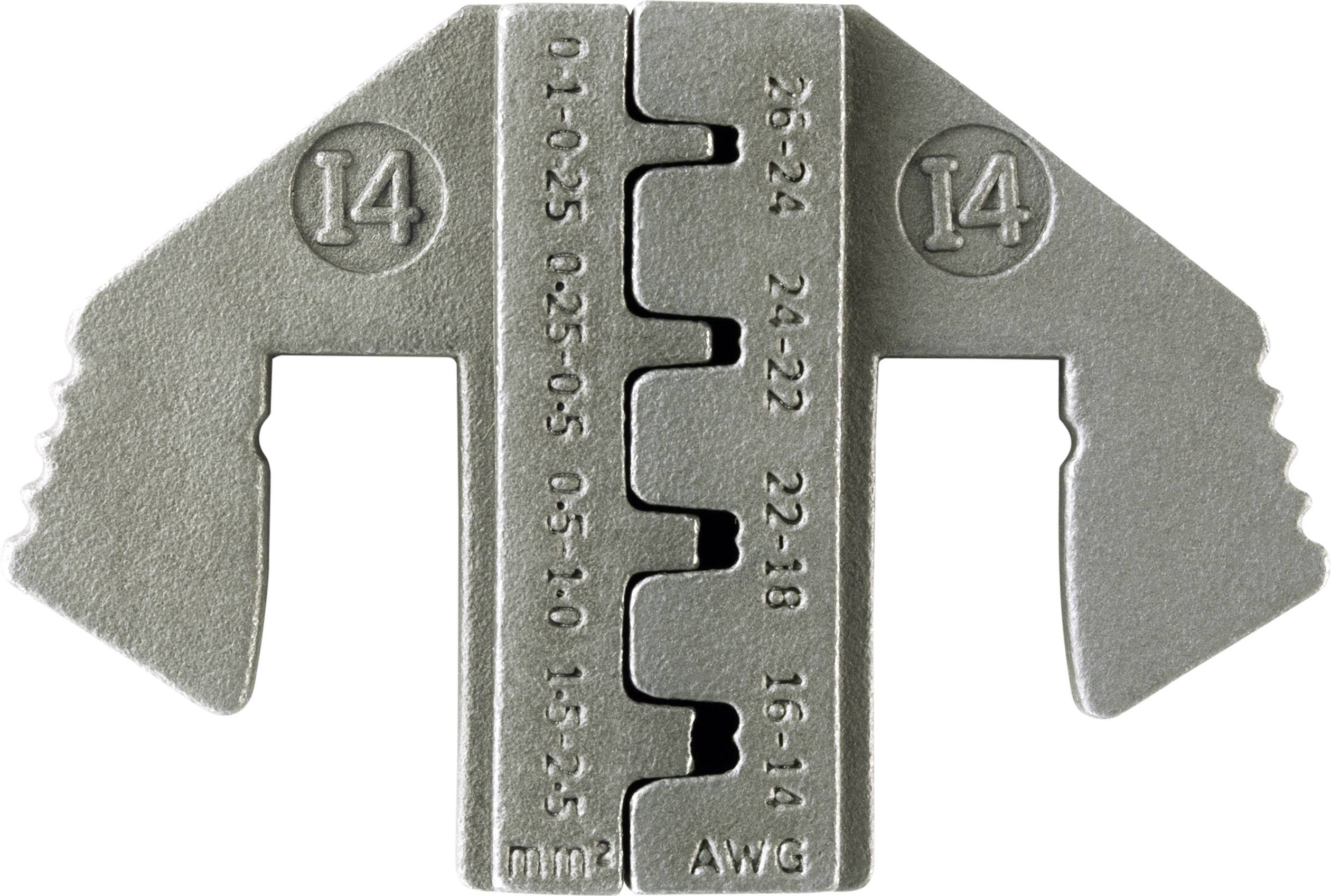 TOOLCRAFT PLE-0I4 Crimp-Einsätze Flachstecker Quetschbereich: 0.1 bis 2.5mm² Passend für Marke (Zangen): TOOLCRAFT PZ-500