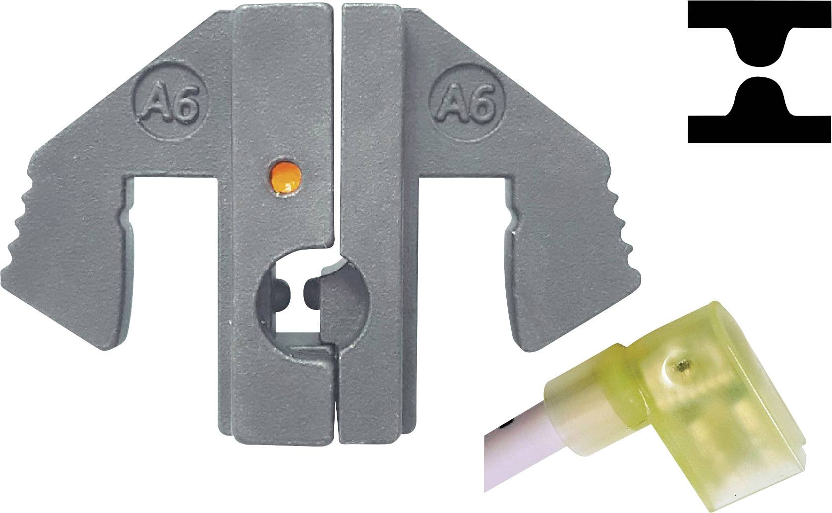 TOOLCRAFT PLE-0A6 Crimp-Einsätze Isolierte Flachsteckhülsen Quetschbereich: 4.0 bis 6.0mm² Passend für Marke (Zangen): TOOLCRAFT