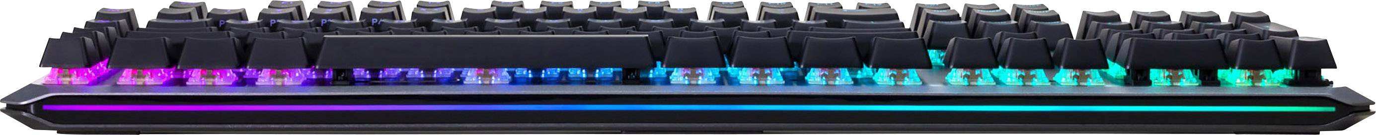 Cooler Master MK850 RGB USB Gaming-Tastatur Deutsch, QWERTZ, Windows® Silber Beleuchtet, Handballenauflage, Abnehmbares Kabel