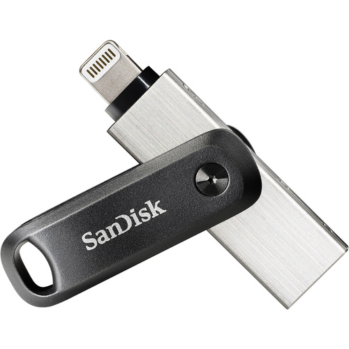 SanDisk iXpand™ Flash Drive Go USB-Zusatzspeicher Smartphone/Tablet Schwarz, Silber 128 GB USB 3.2 Gen 1 (USB 3.0), Apple Lightning