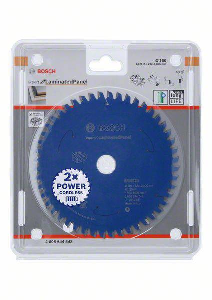 Bosch Accessories 2608644548 Kreissägeblatt 160 x 20 mm Zähneanzahl: 48 1 St.