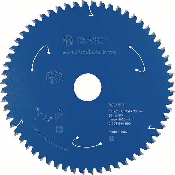 Bosch Accessories 2608644550 Kreissägeblatt 190 x 30mm Zähneanzahl: 60 1St.