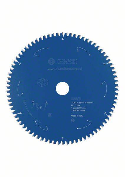 Bosch Accessories 2608644553 Kreissägeblatt 254 x 30mm Zähneanzahl: 78 1St.