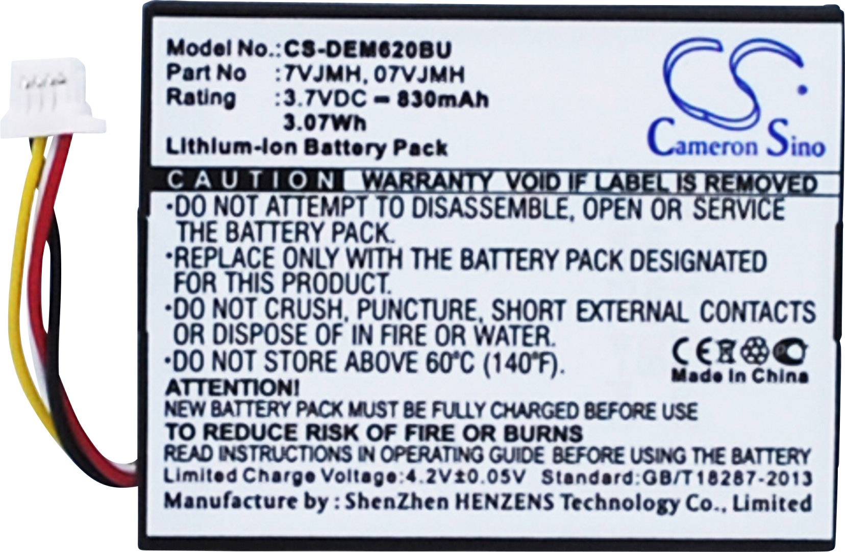 CS Cameron Sino Raid-Controller-Akku 3.7V 830 mAh ersetzt Original-Akku (Original) 070K80, 07VJMH, 70K80, 7VJMH, T40JJ