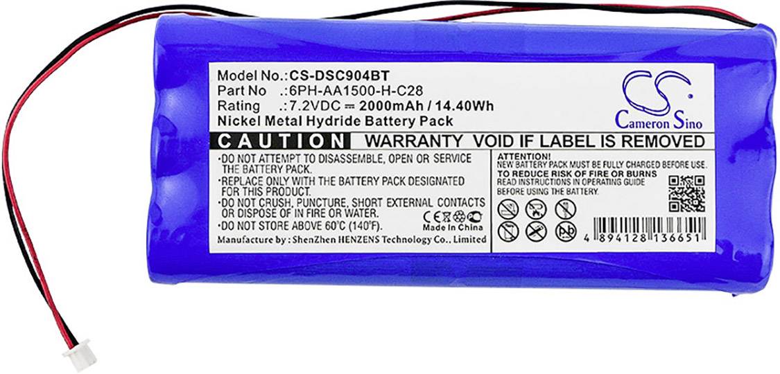 CS Cameron Sino Sicherheitstechnik-Akku ersetzt Original-Akku (Original) 6PH-AA1500-H-C28 Direct, DSC 7.2V 2000 mAh