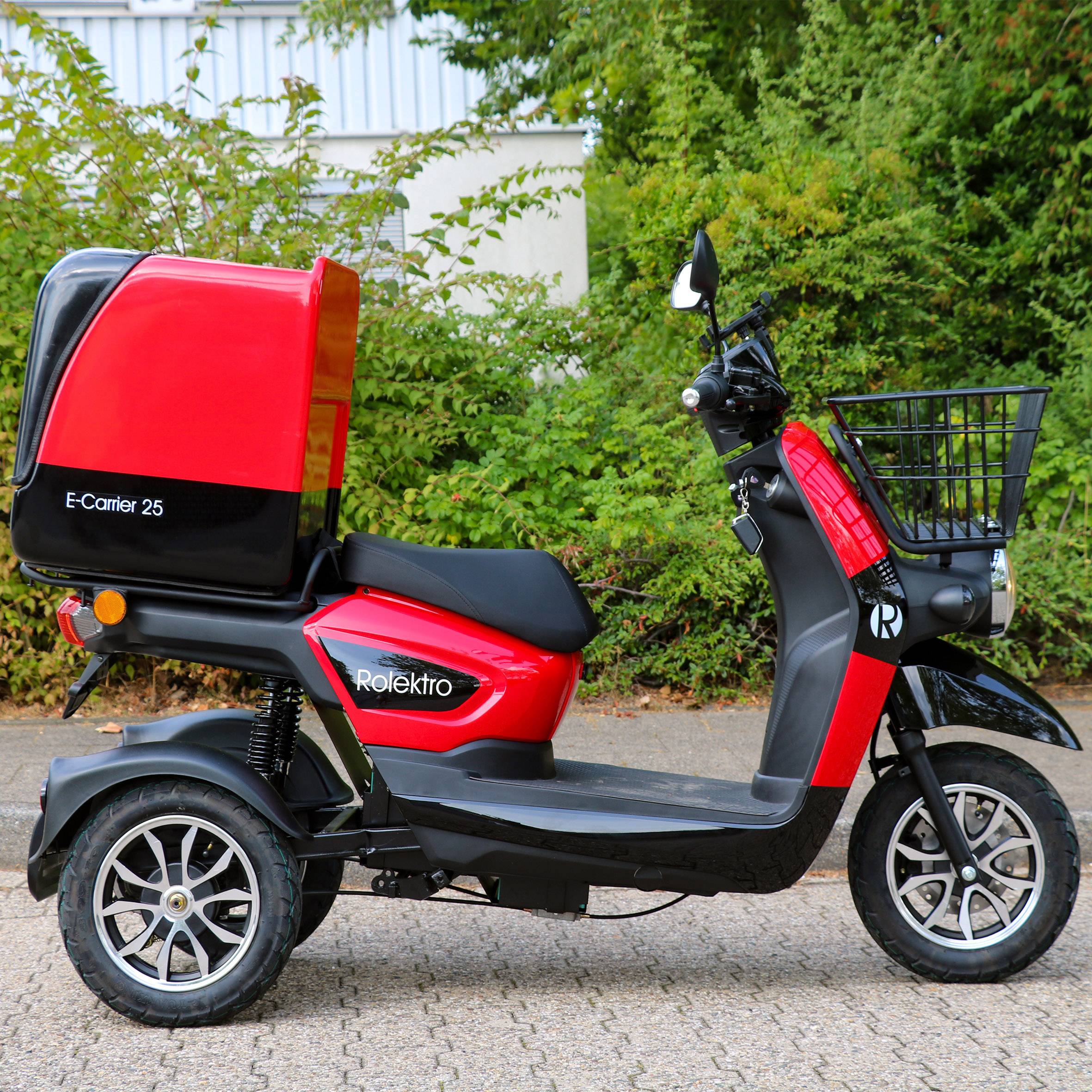 Rolektro E-Carrier 25 E-Trike Rot Blei-Gel 60V 32Ah