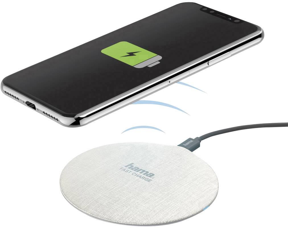 Hama Induktions-Ladegerät 2000 mA FC10 Metal 00183380 Ausgänge Induktionslade-Standard Weiß