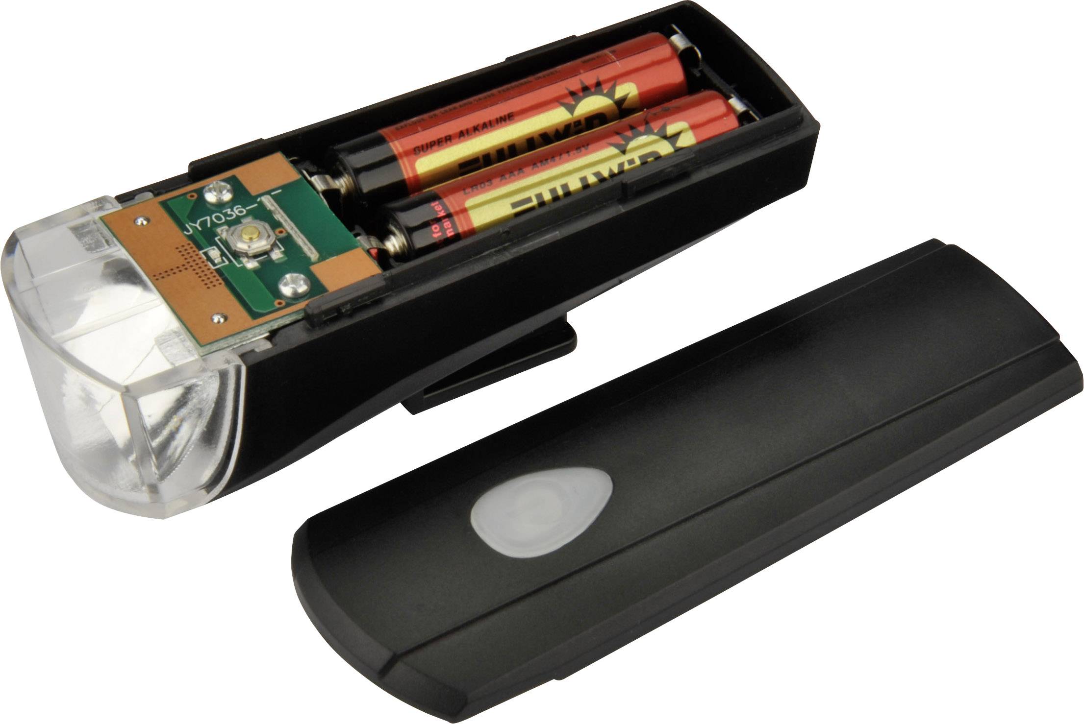 FISCHER FAHRRAD Fahrradbeleuchtung Set 85338 LED batteriebetrieben Schwarz