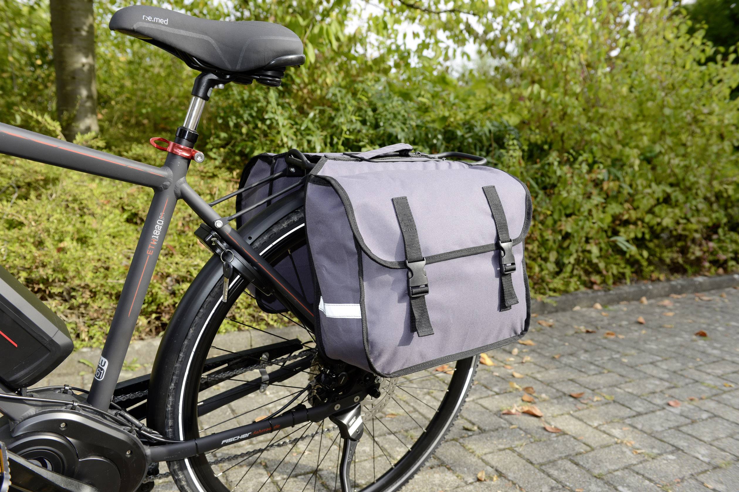 FISCHER FAHRRAD 50322 Gepäckträgertasche Grau