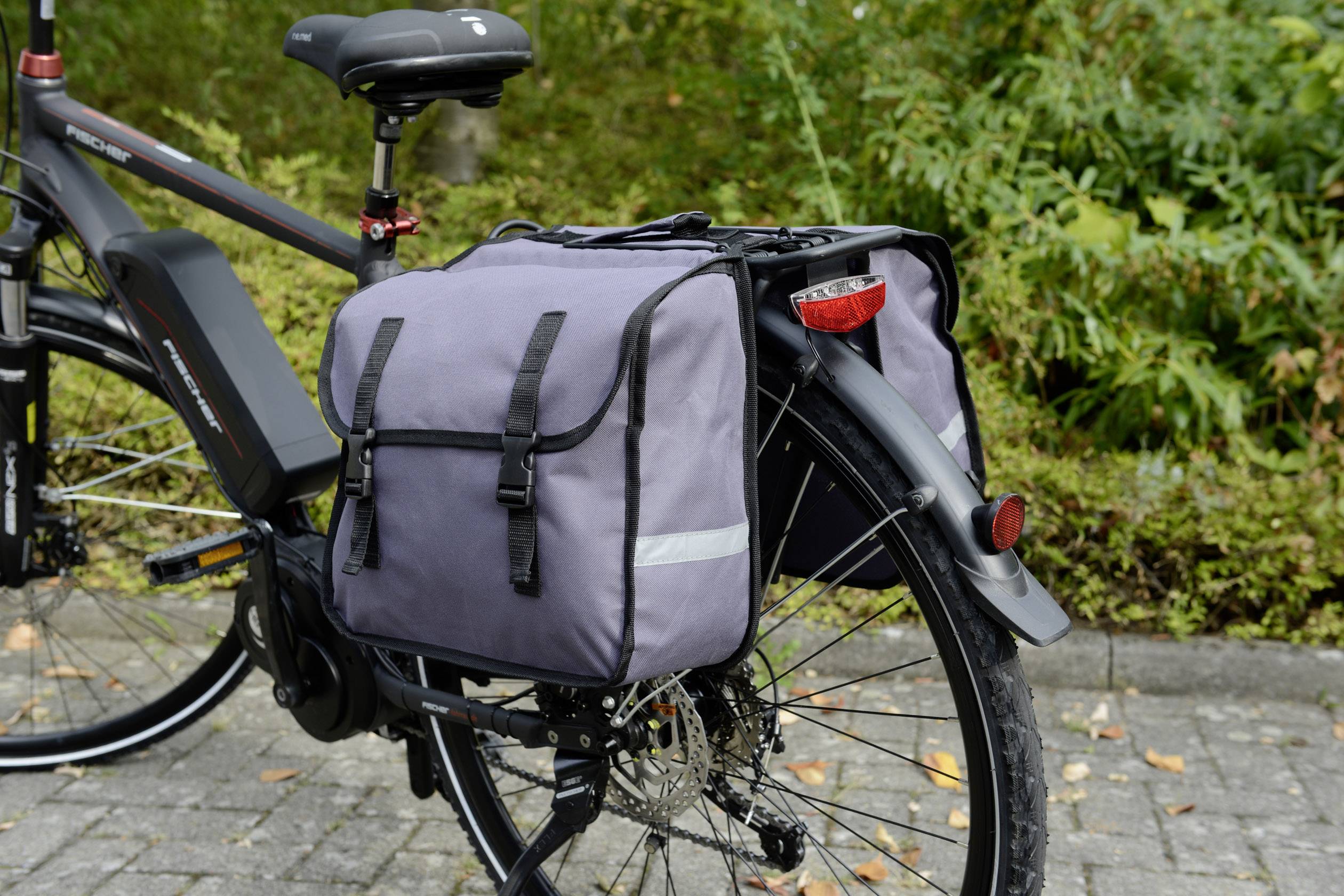 FISCHER FAHRRAD 50322 Gepäckträgertasche Grau