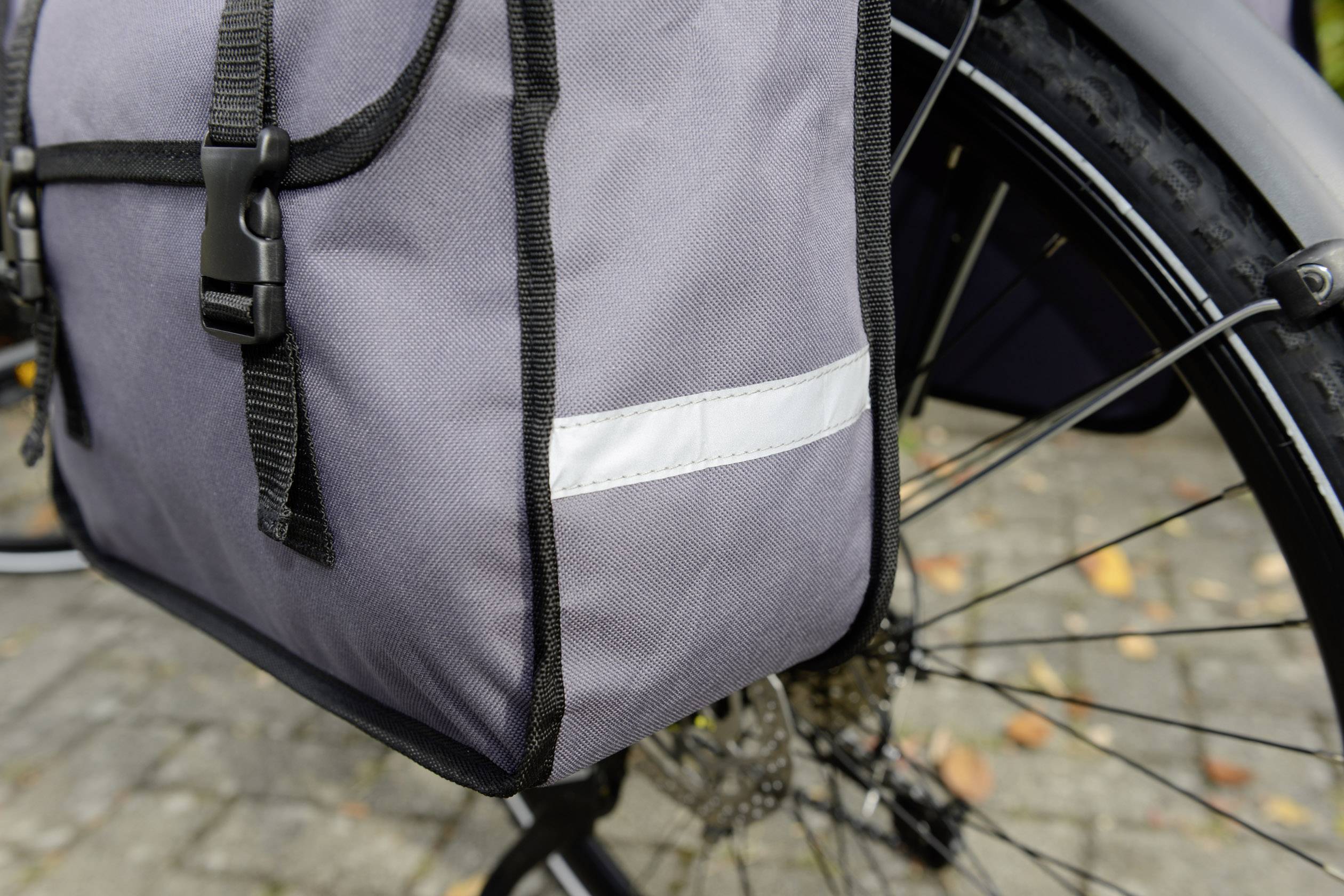 FISCHER FAHRRAD 50322 Gepäckträgertasche Grau