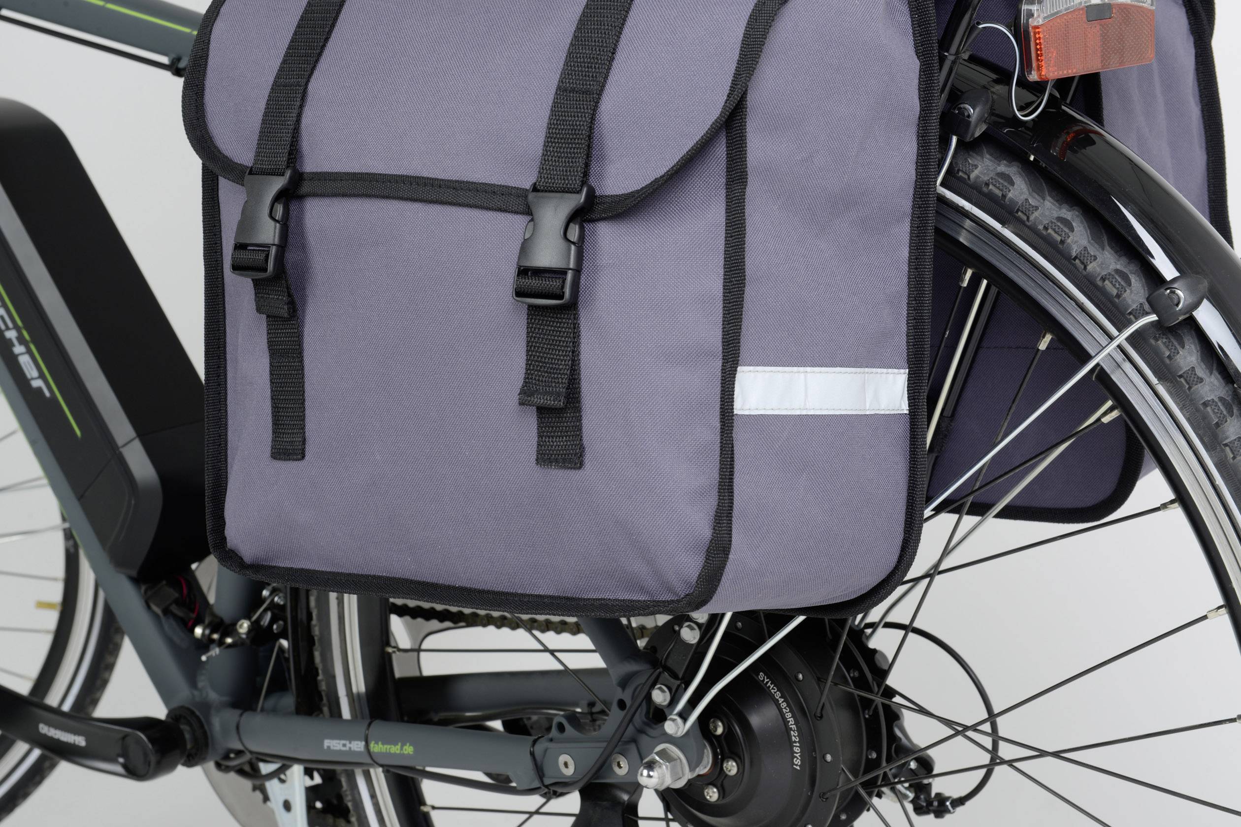 FISCHER FAHRRAD 50322 Gepäckträgertasche Grau