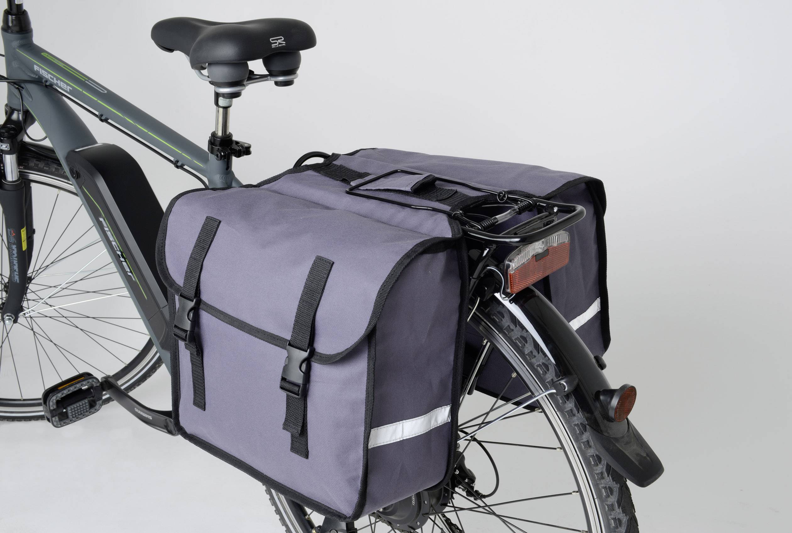 FISCHER FAHRRAD 50322 Gepäckträgertasche Grau