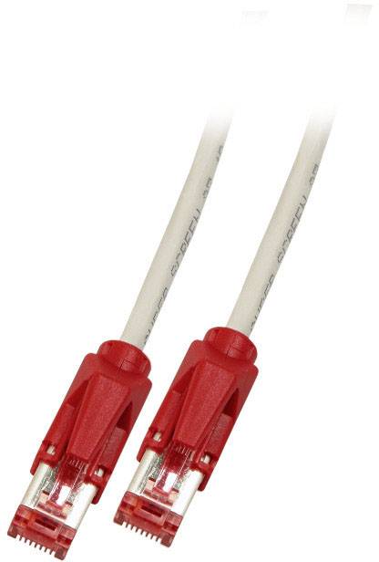 EFB Elektronik RJ45 (gekreuzt) Netzwerk Anschlusskabel CAT 6 S/FTP 2.00 m Grau, Rot