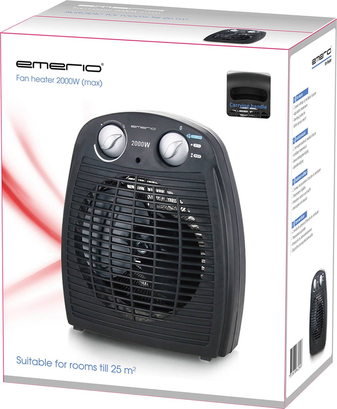 EMERIO FH-106737.1 Heizlüfter 20m² Schwarz