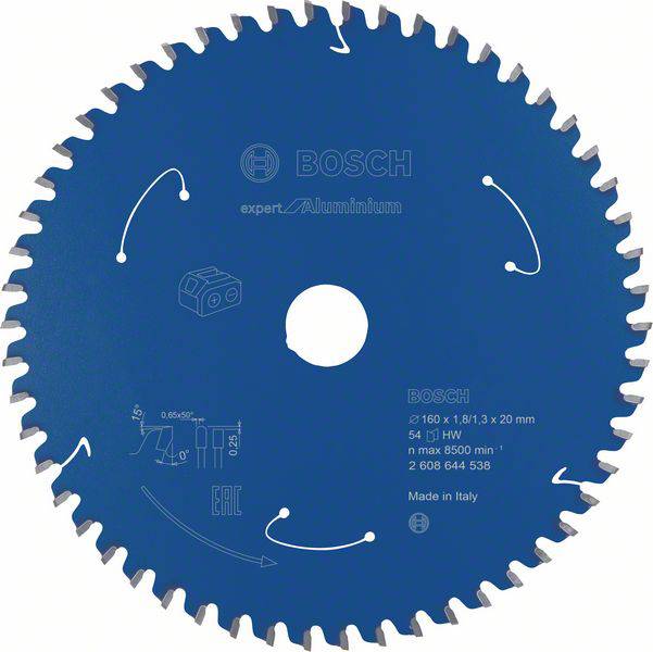 Bosch Accessories 2608644538 Kreissägeblatt 160 x 20 mm Zähneanzahl: 54 1 St.