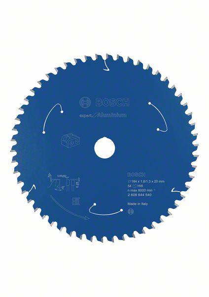 Bosch Accessories 2608644540 Kreissägeblatt 184 x 20mm Zähneanzahl: 54 1St.