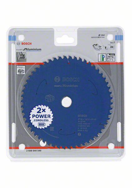 Bosch Accessories 2608644540 Kreissägeblatt 184 x 20 mm Zähneanzahl: 54 1 St.