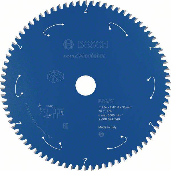 Bosch Accessories 2608644546 Kreissägeblatt 254 x 30mm Zähneanzahl: 78 1St.