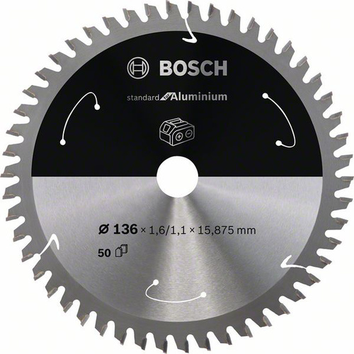 Bosch Accessories 2608837753 Kreissägeblatt 136 x 15.875mm Zähneanzahl: 50 1St.