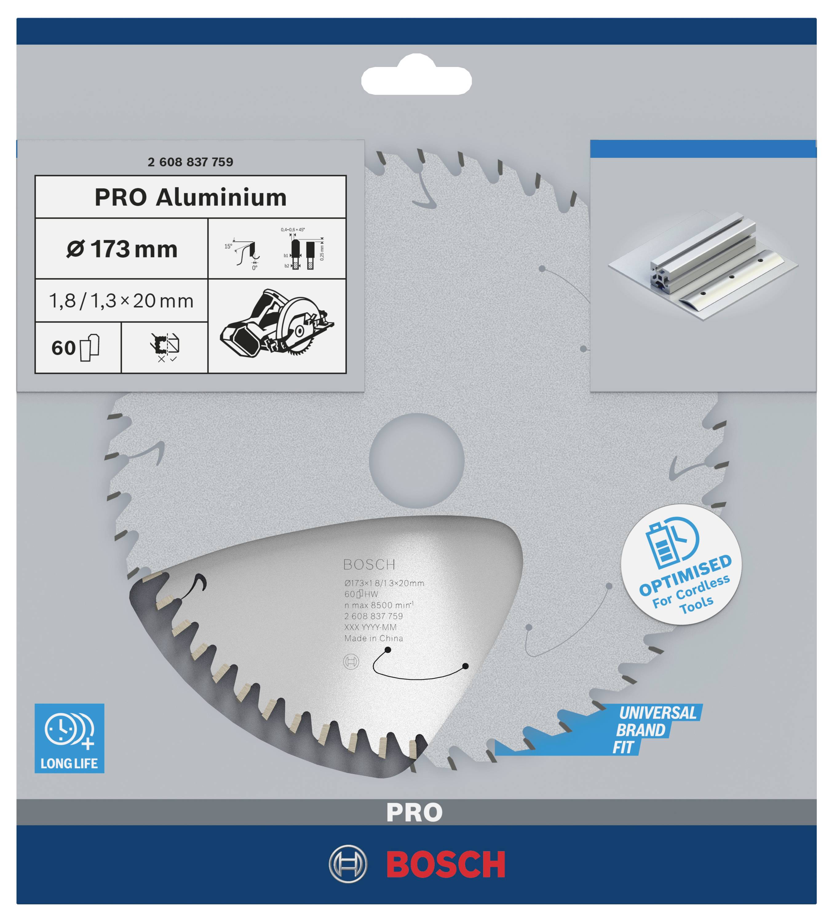 Bosch Accessories 2608837759 Kreissägeblatt Zähneanzahl: 60 1St.