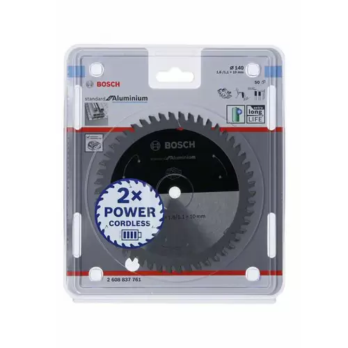 Bosch Accessories 2608837761 Kreissägeblatt 140 x 10mm Zähneanzahl: 50 1St. Bosch Accessories 2608837761 Kreissägeblatt 140 x 10mm Zähneanzahl: 50 1St.