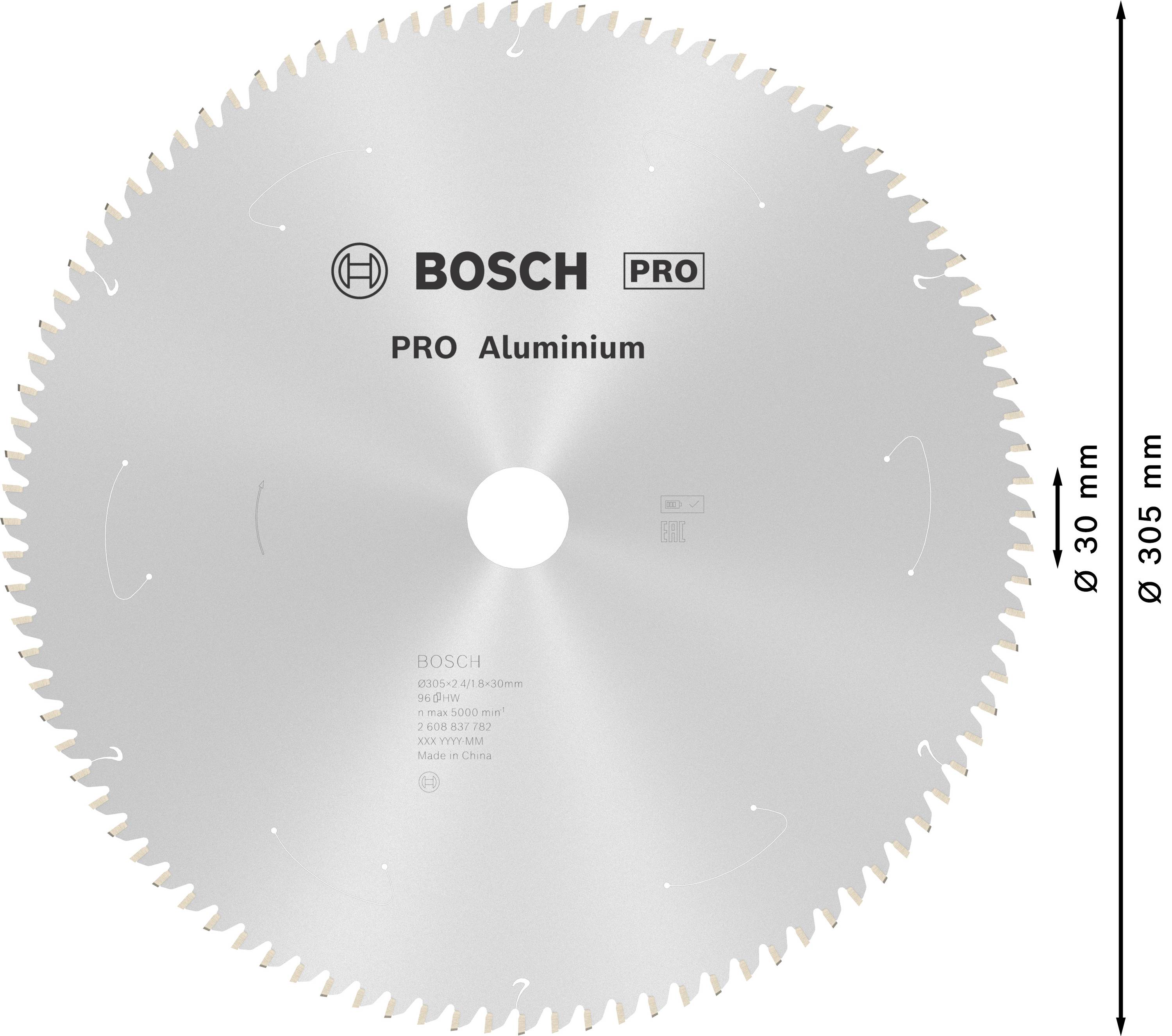 Bosch Accessories 2608837782 Kreissägeblatt 305 x 30mm Zähneanzahl: 96 1St.