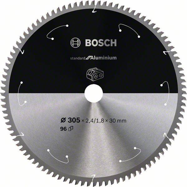Kreissägeblatt mit 96 Zähnen von Bosch, Durchmesser 305 mm, für Aluminium.