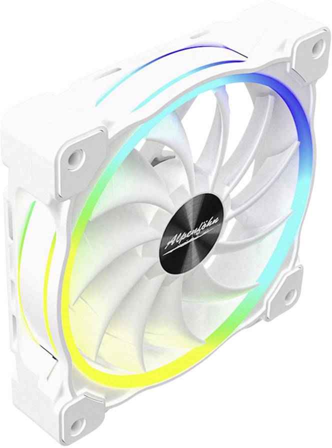 Alpenföhn Wing Boost 3 ARGB High Speed PWM PC-Gehäuse-Lüfter Weiß (B x H x T) 120 x 120 x 25 mm inkl. LED-Beleuchtung