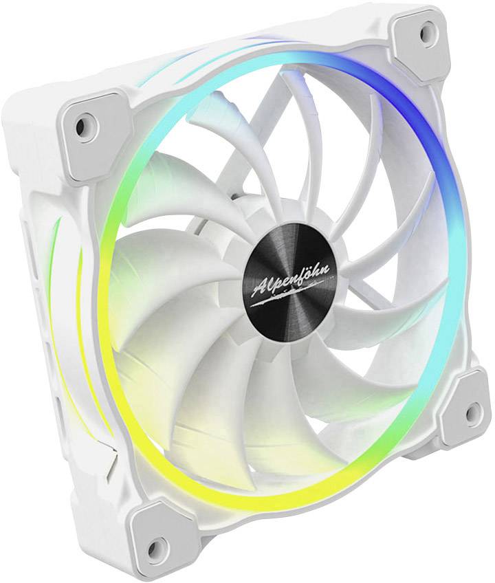 Alpenföhn Wing Boost 3 ARGB PWM PC-Gehäuse-Lüfter Weiß (B x H x T) 120 x 120 x 25mm inkl. LED-Beleuchtung