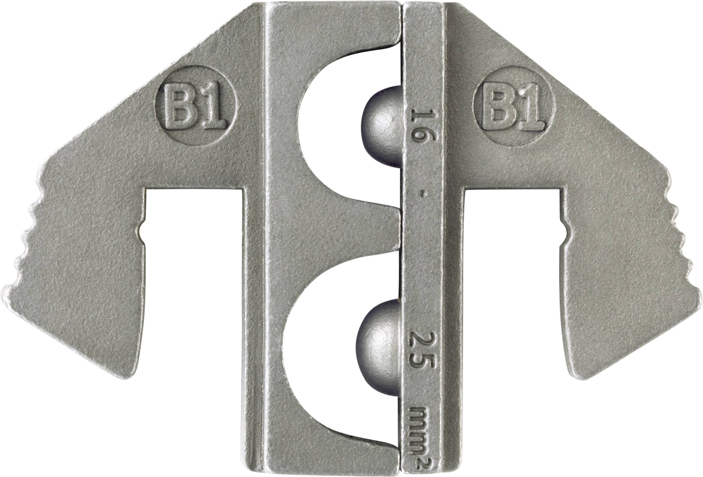 TOOLCRAFT PLE-0B1 Crimp-Einsätze Unisolierte Kabelschuhe Quetschbereich: 16 bis 25mm² Passend für Marke (Zangen): TOOLCRAFT PZ-500