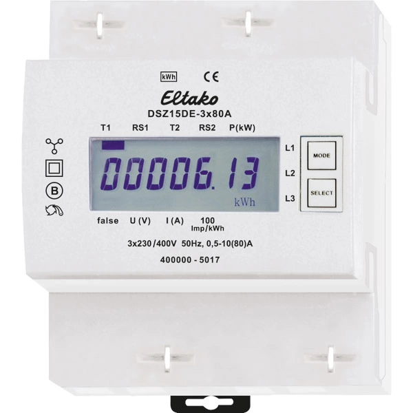 Eltako DSZ15DE-3x80A 28380615 Drehstromzähler digital 80A 1St. Eltako DSZ15DE-3x80A 28380615 Drehstromzähler digital 80A 1St.