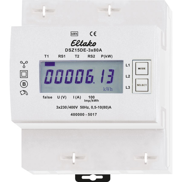 Eltako DSZ15DE-3x80A Compteur d'énergie triphasé numérique 80 A 1 pc(s)