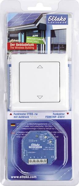 Eltako BPB55 Blisterpack Beschattung Funk Starterkit Rollladen-Steuerung Aufbau, Unterputz Schaltle