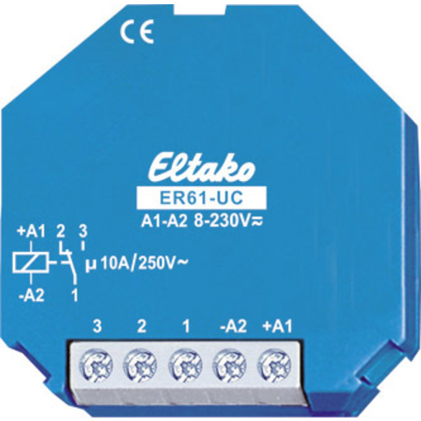 Eltako ER61-UC Schaltrelais Nennspannung: 230 V Schaltstrom (max.): 10 A 1 Wechsler 1 St.