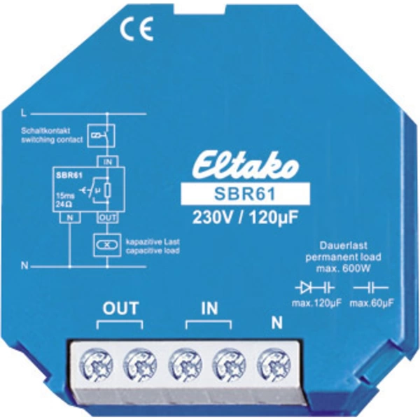Eltako SBR61-230V/120µF Strombegrenzungsrelais Eltako SBR61-230V/120µF Strombegrenzungsrelais